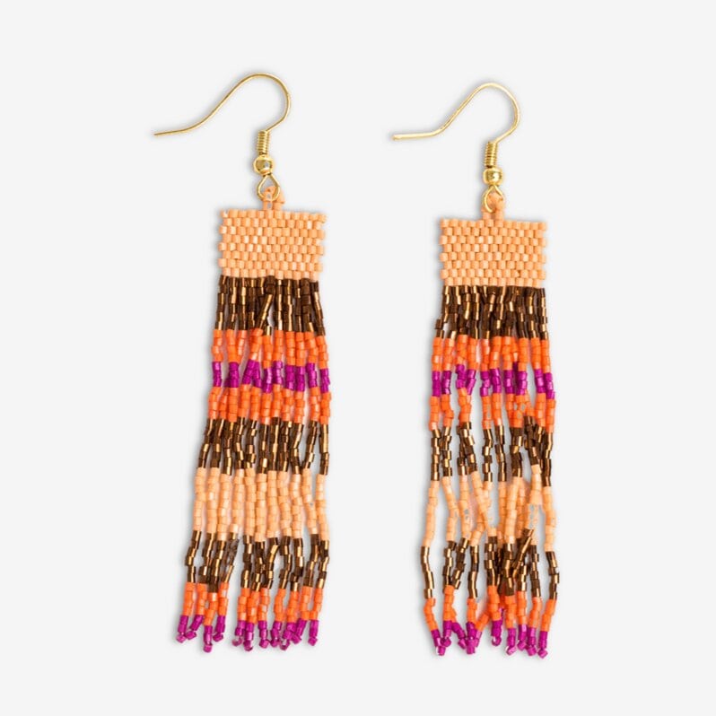 Billie Stripe Fringe Earrings