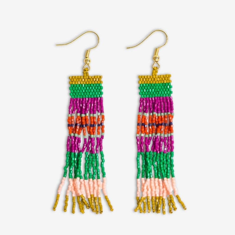 Billie Stripe Fringe Earrings