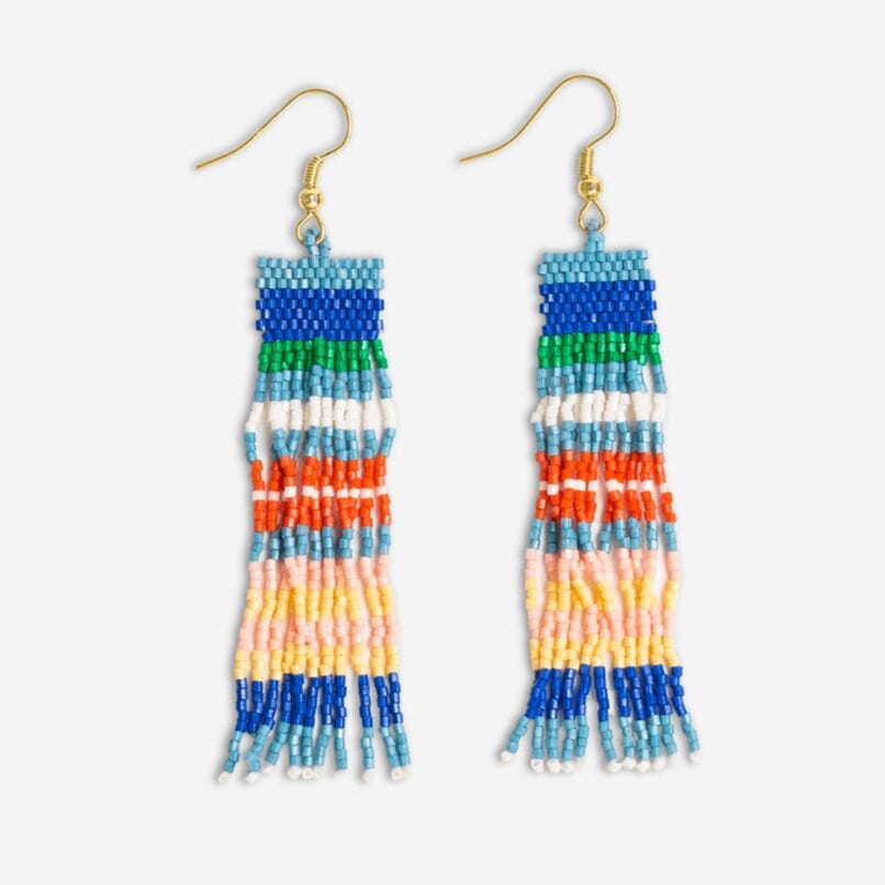 Billie Stripe Fringe Earrings