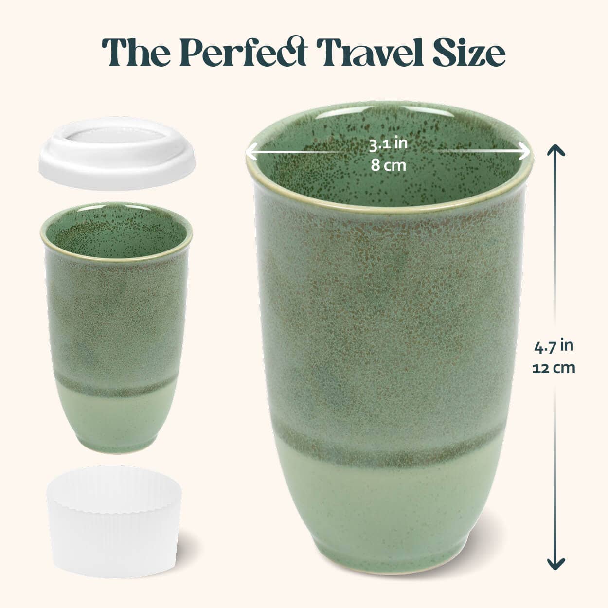 Emerald Ceramic Travel Mug – 12 oz