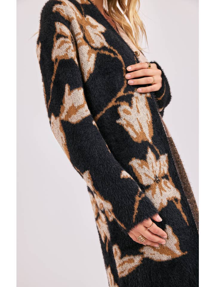 Emory Floral Knit Duster Cardigan