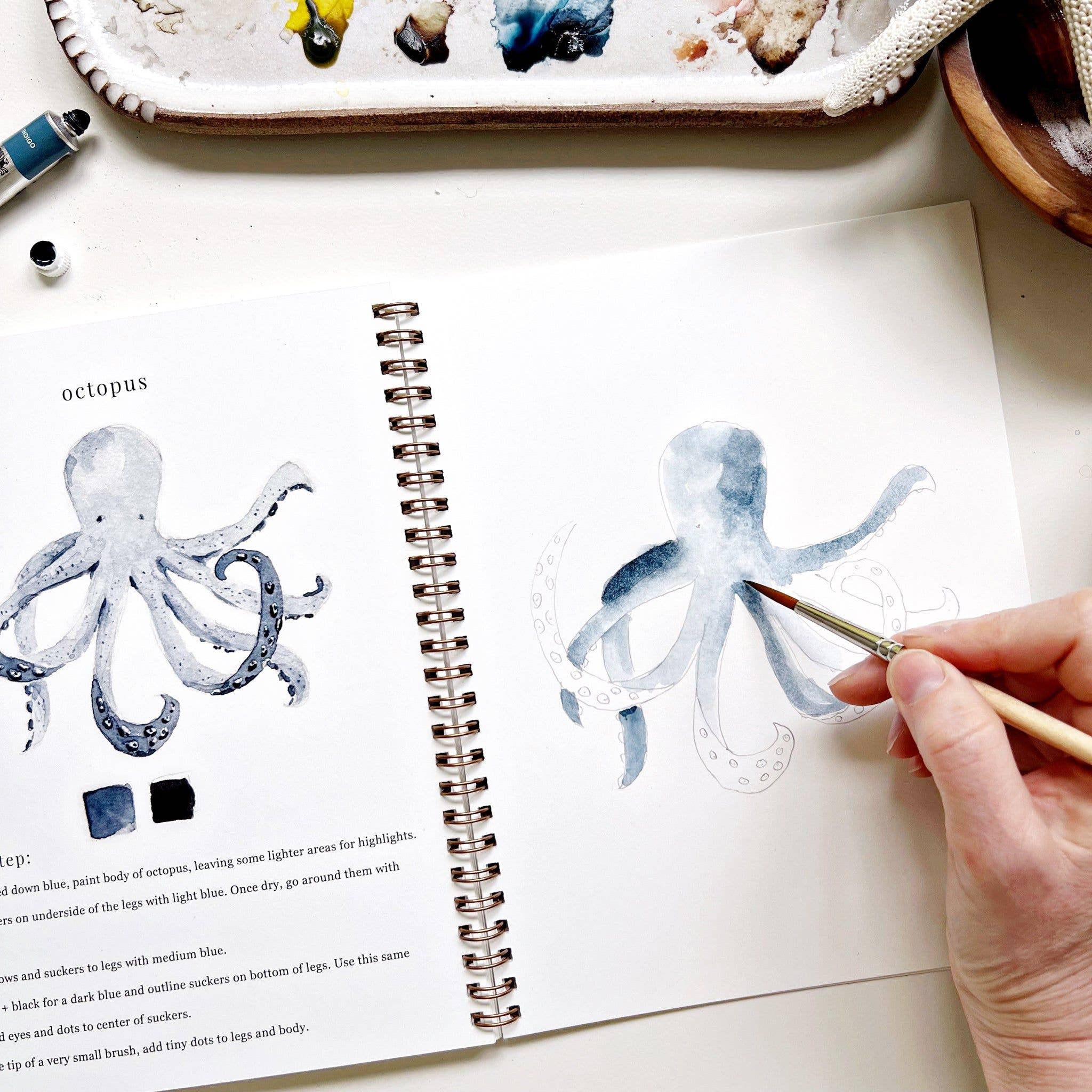 Seaside Watercolor Workbook