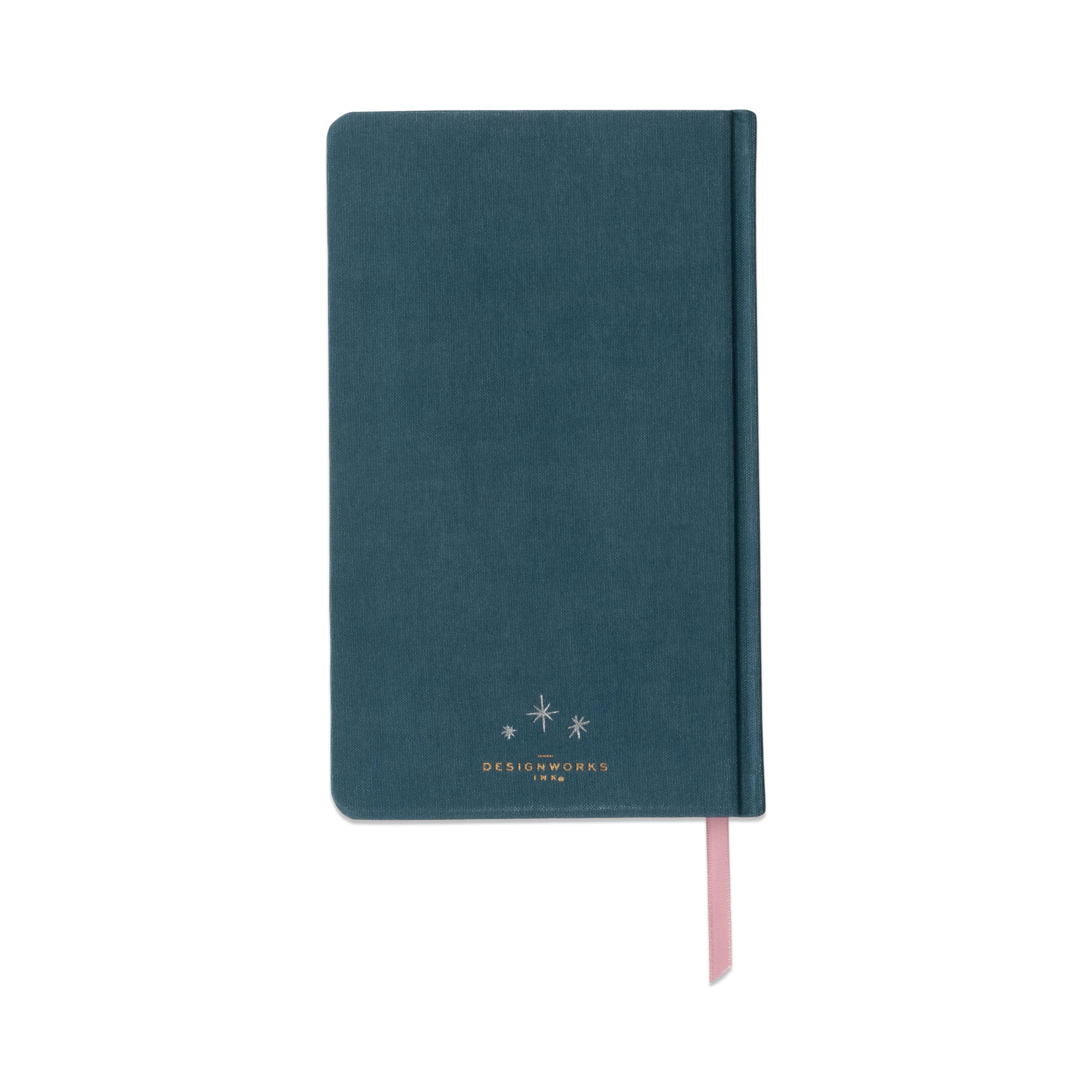Teal Moon Cloth Covered Journal