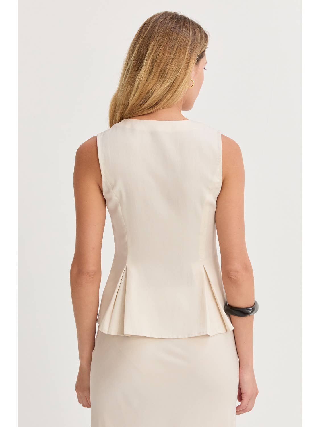 Cami Sleeveless Pleated Vest