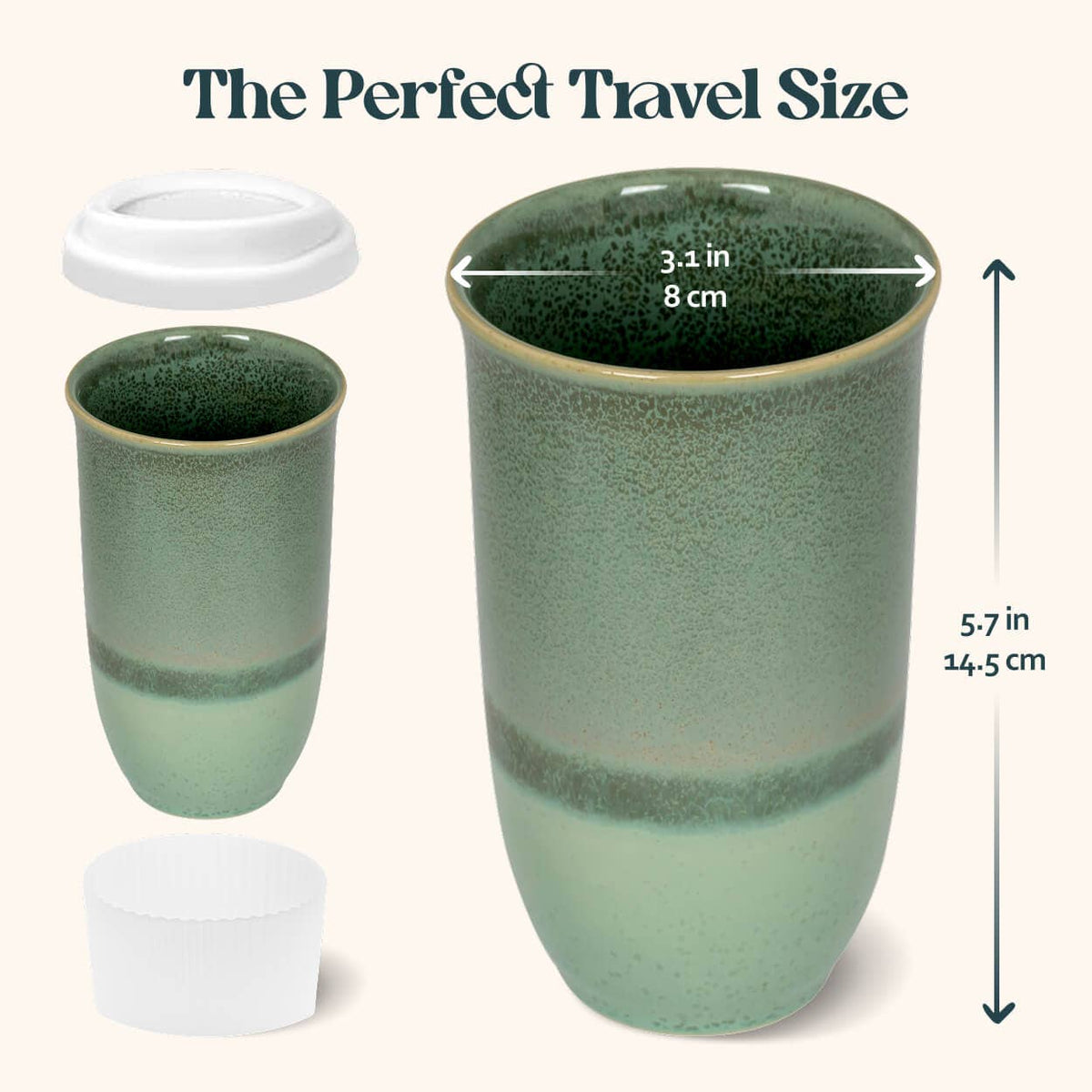 Emerald Ceramic Travel Mug – 16 oz