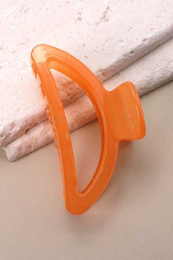 Jumbo Half Moon Translucent Hair Claw Clip