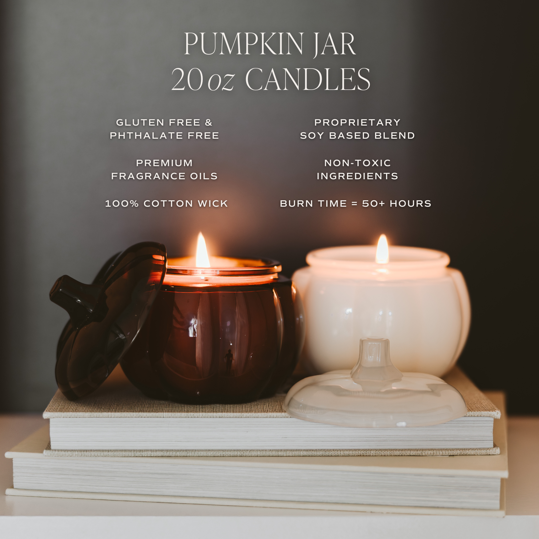 Warm and Cozy Pumpkin Jar Soy Candle