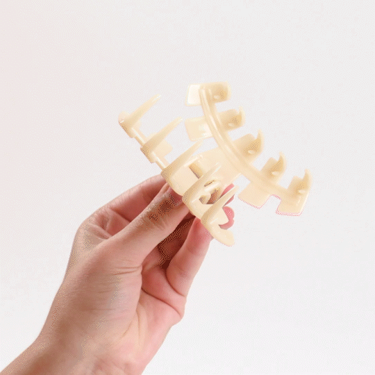 Coconut White Teleties Hair Clip