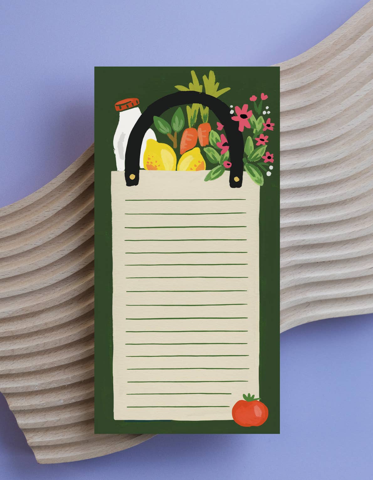 Grocery Bag Market List Notepad