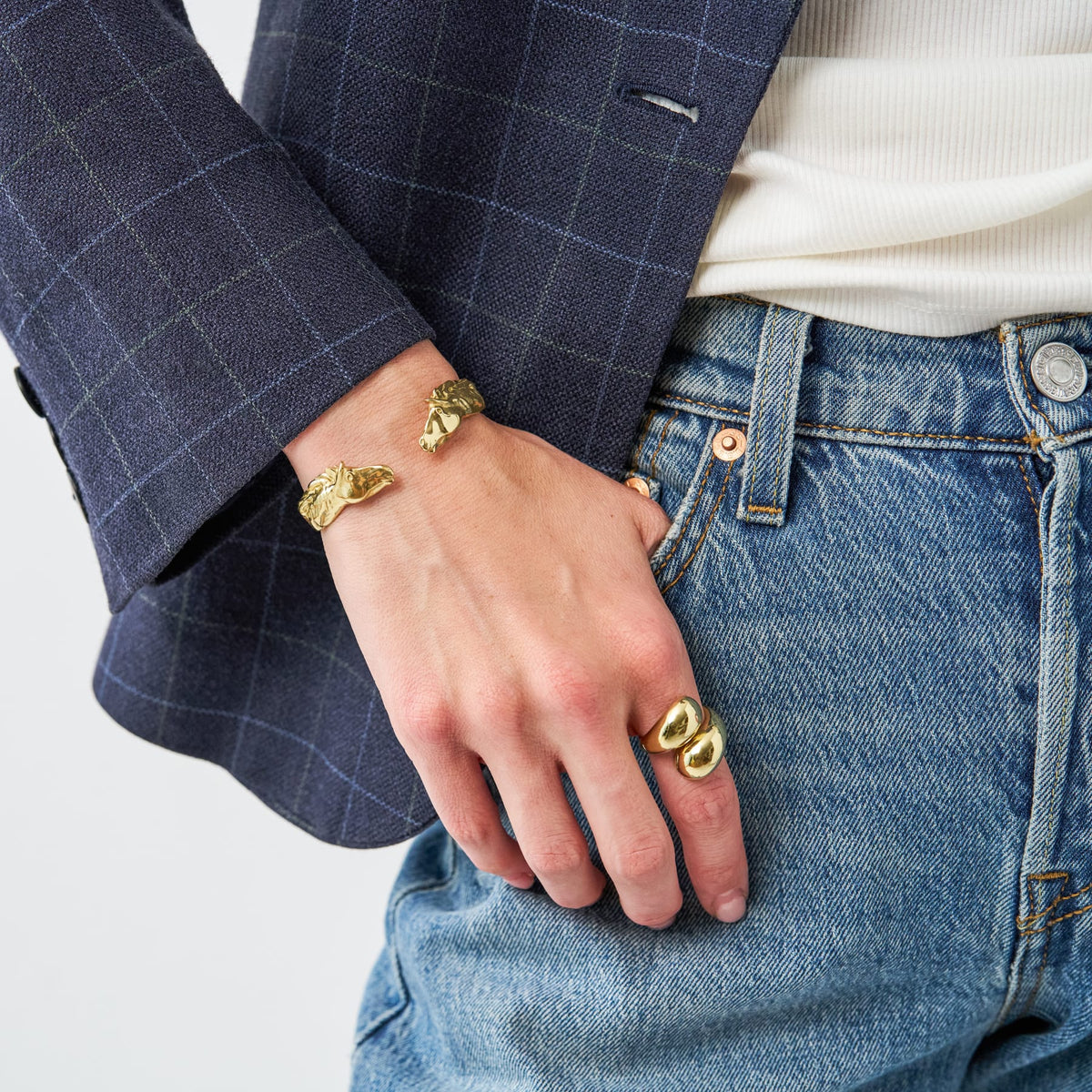 Calliope Horse Brass Cuff Bracelet