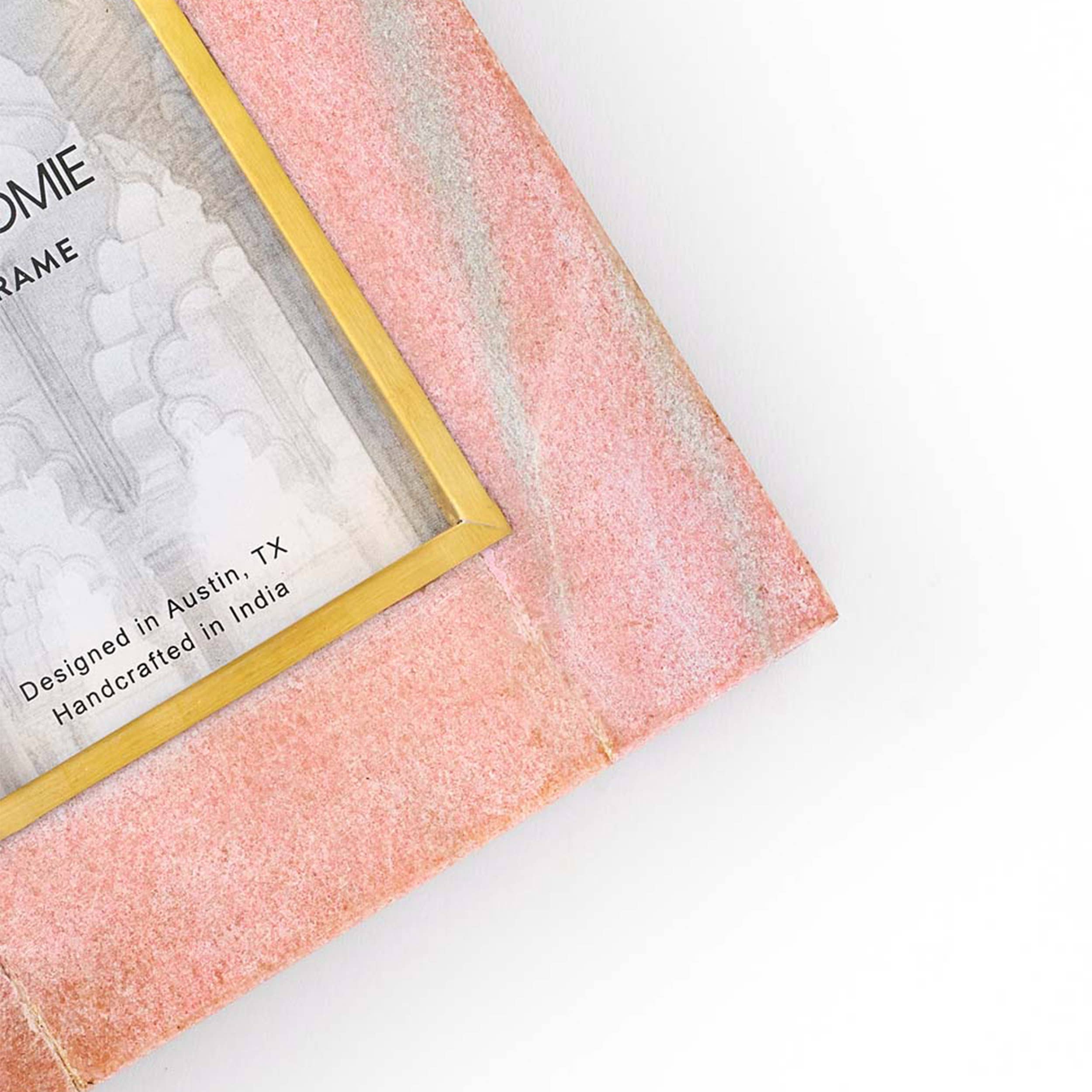 Jaipuri Pink Marble Arch Picture Frame - 4x6