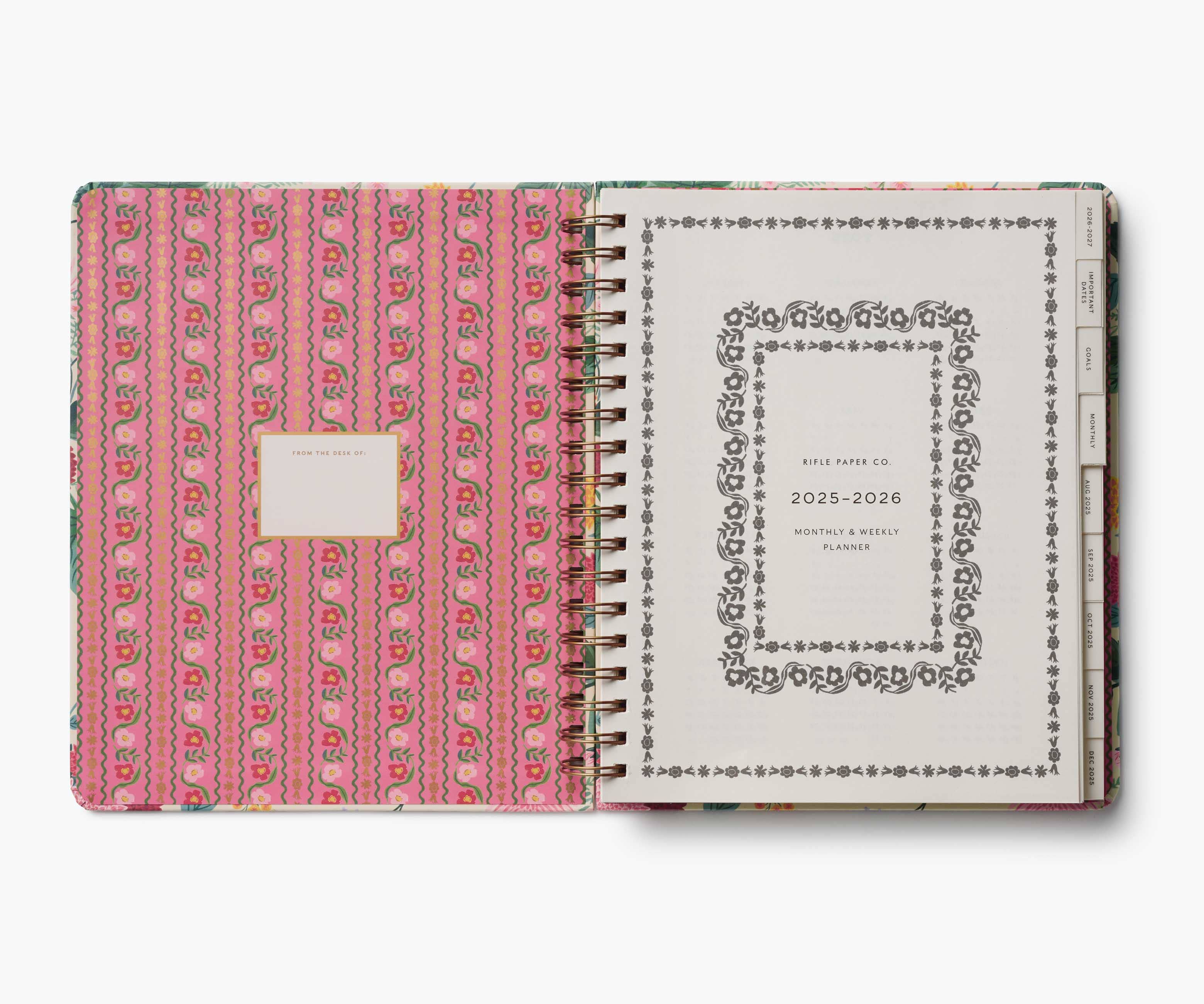 2026 Dahlia 17-Month Academic Hardcover Spiral Planner