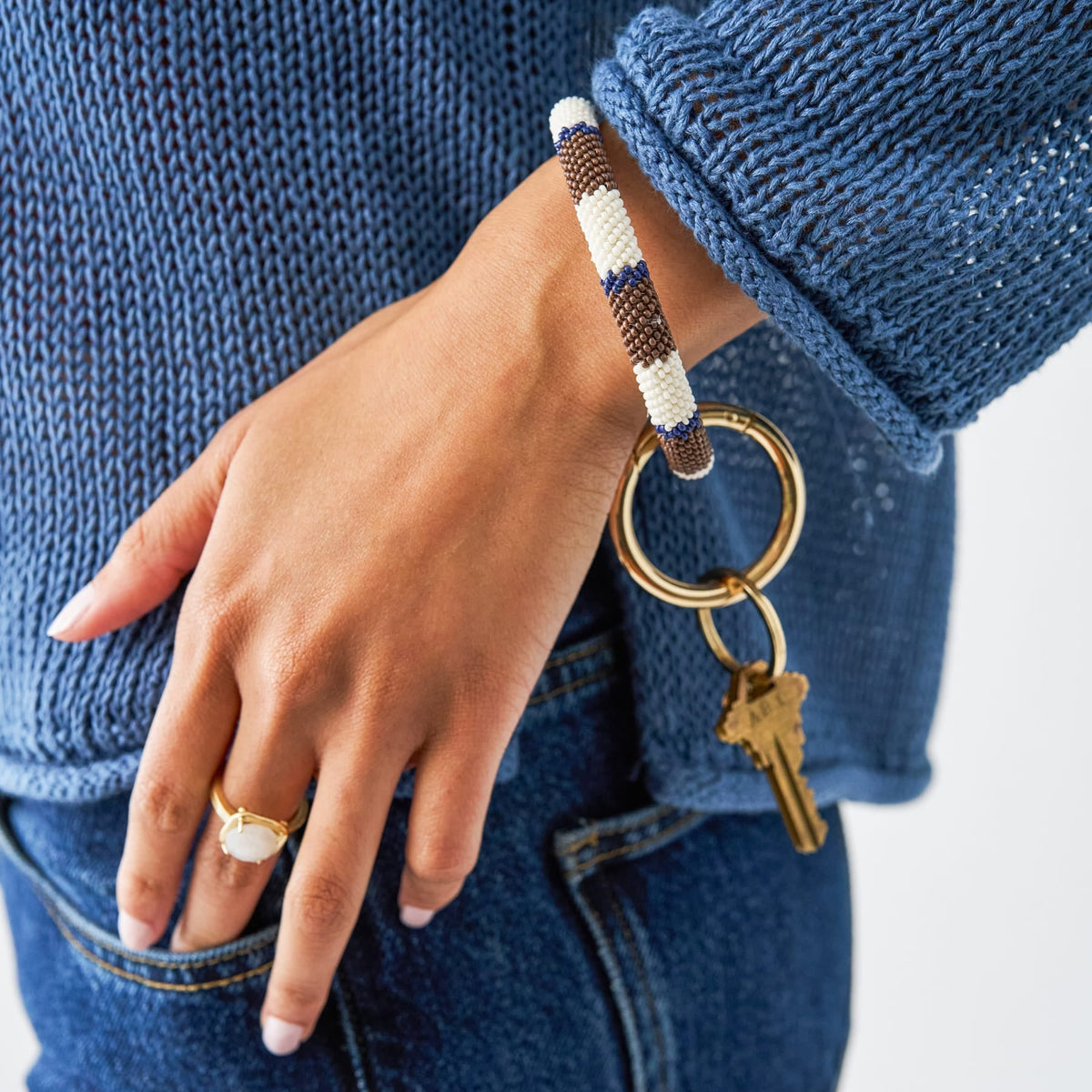 Chloe Beaded Key Ring