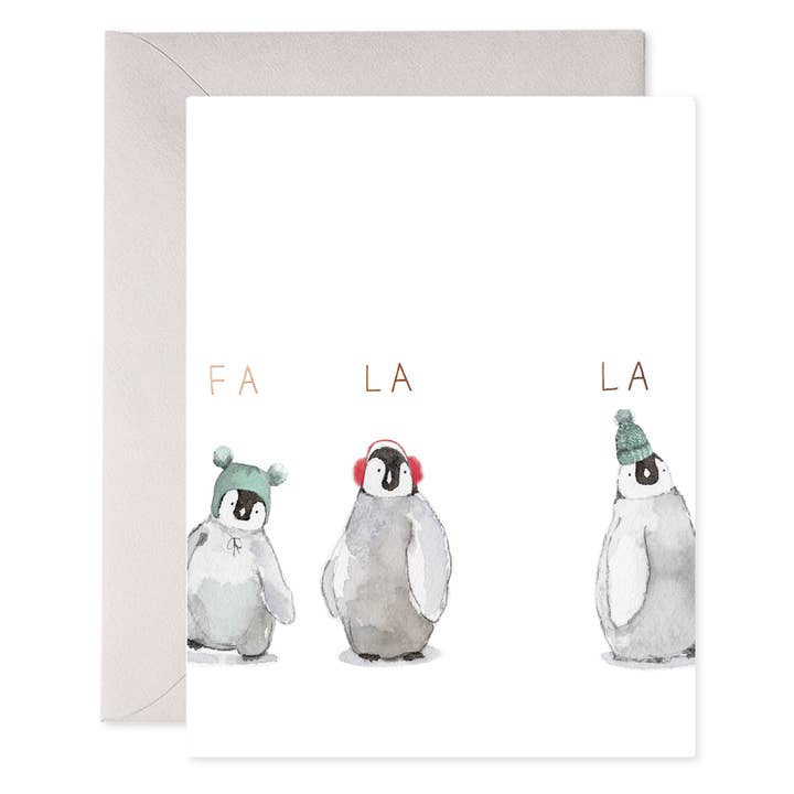Cozy Penguins Holiday Card