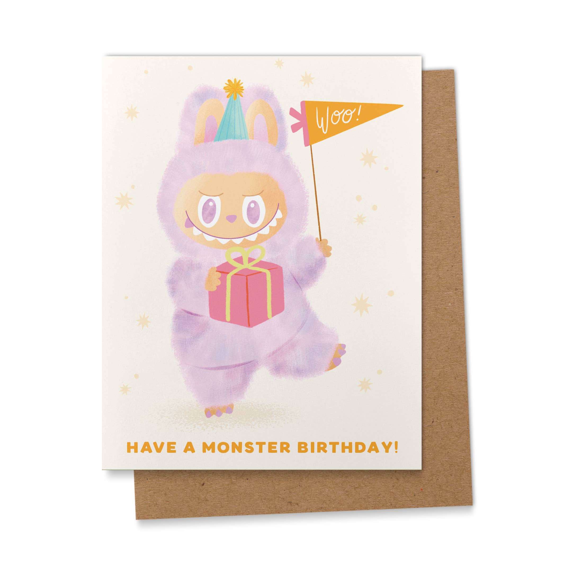 Monster Labubu Birthday Greeting Card