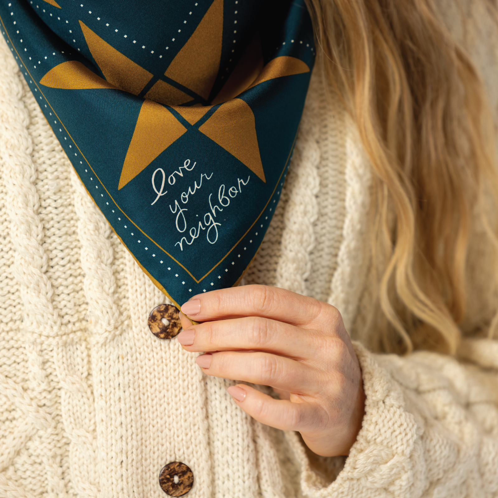 Love Your Neighbor Silk Scarf