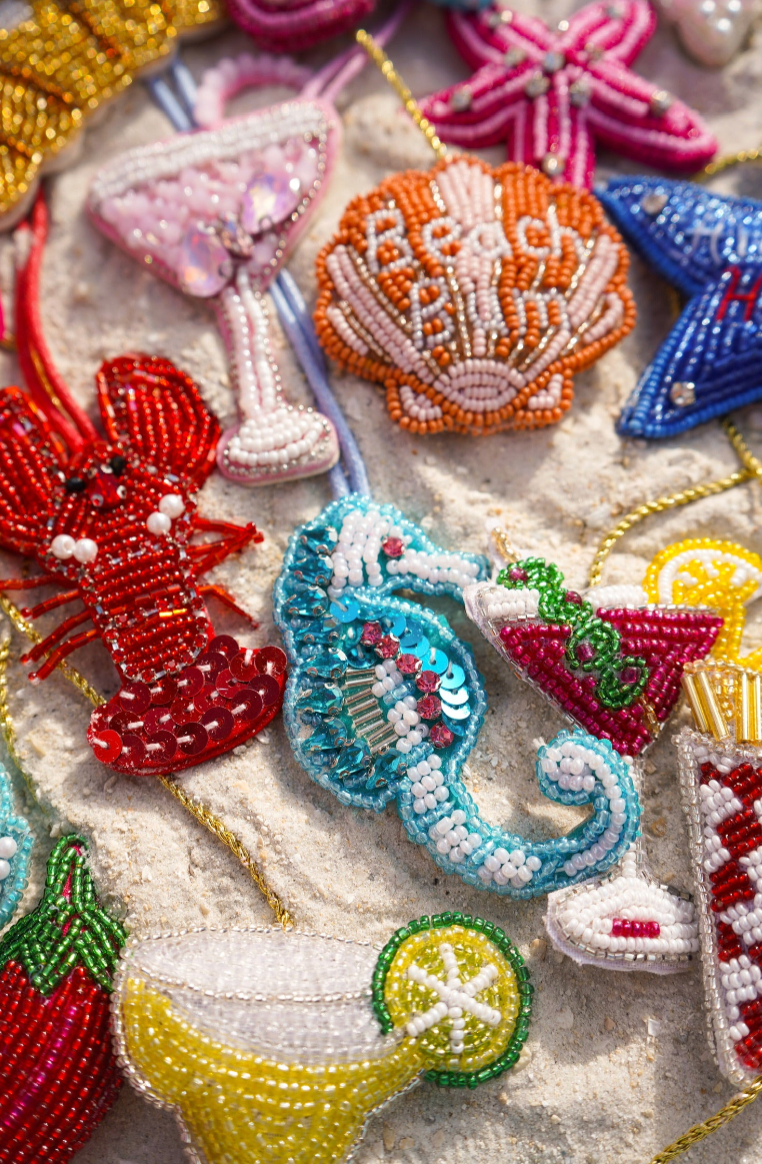 Spicy Margarita Beaded Bag Charm