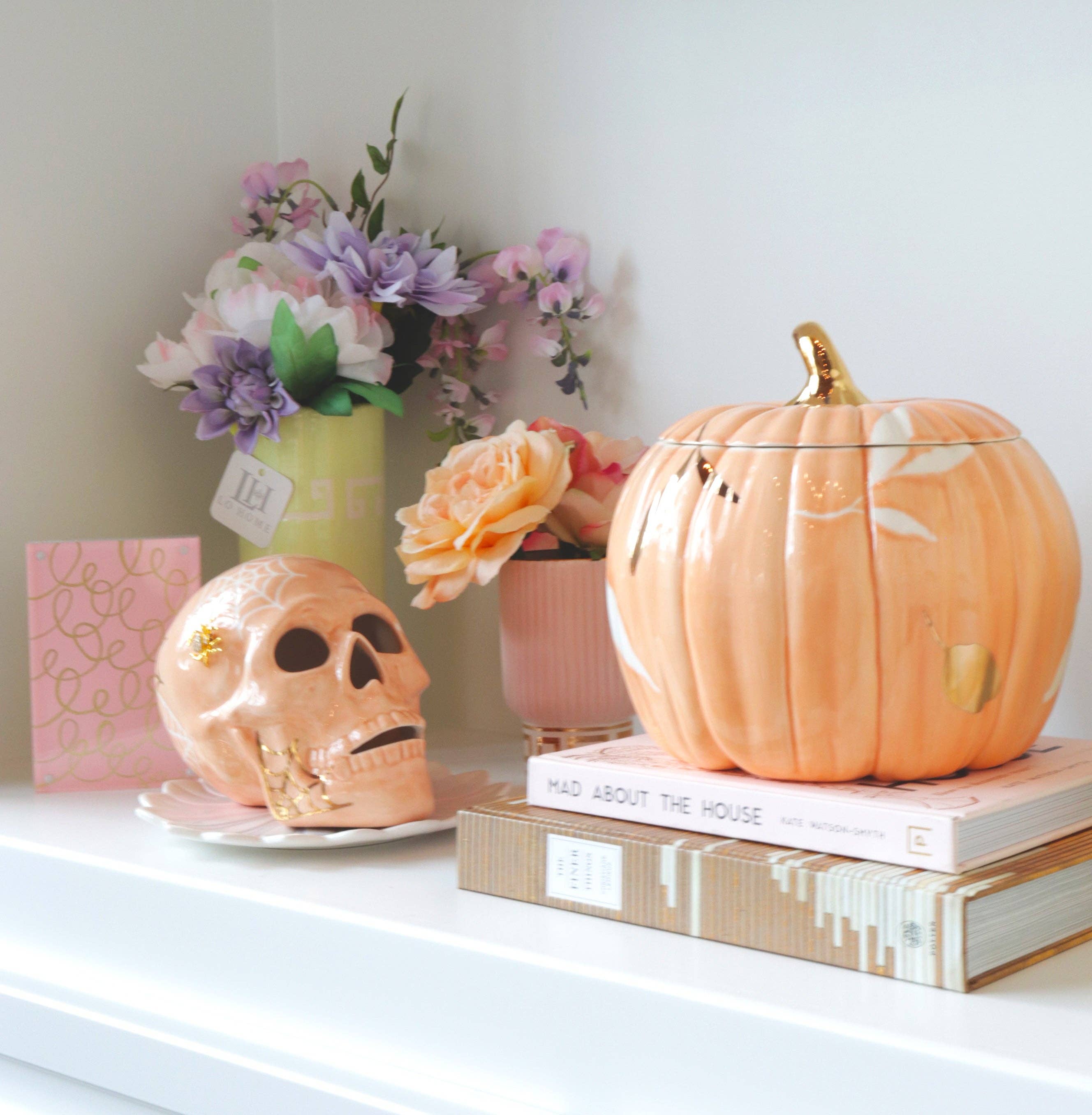 Orange Ceramic Pumpkin Jars