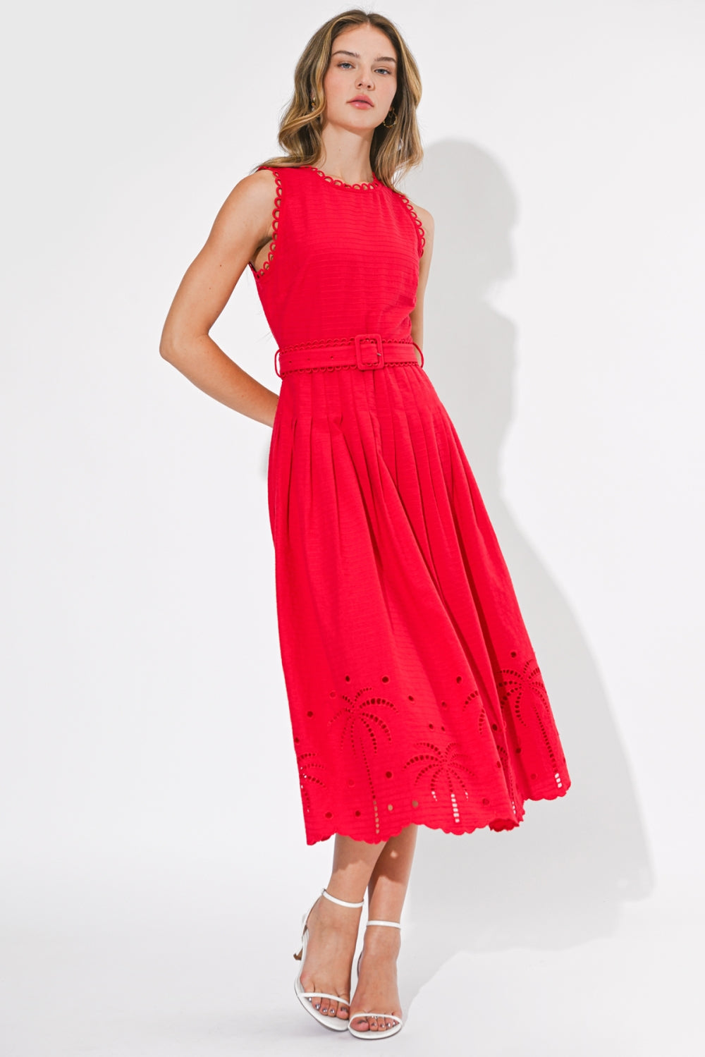 Neve Embroidered Midi Dress