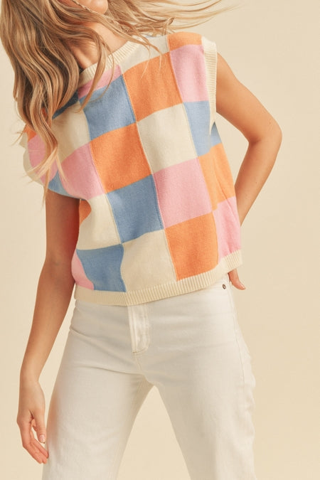Touch of Fall Sweater Vest - Ivory Multi