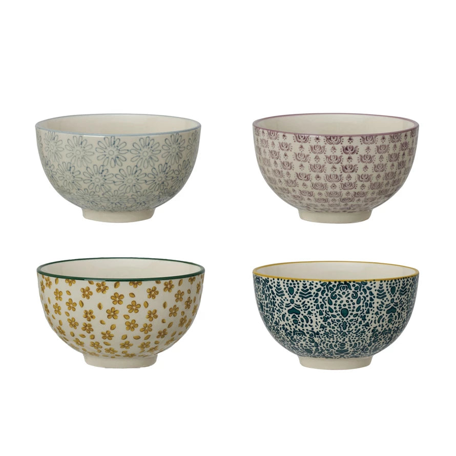 Patterned Stoneware Bowl