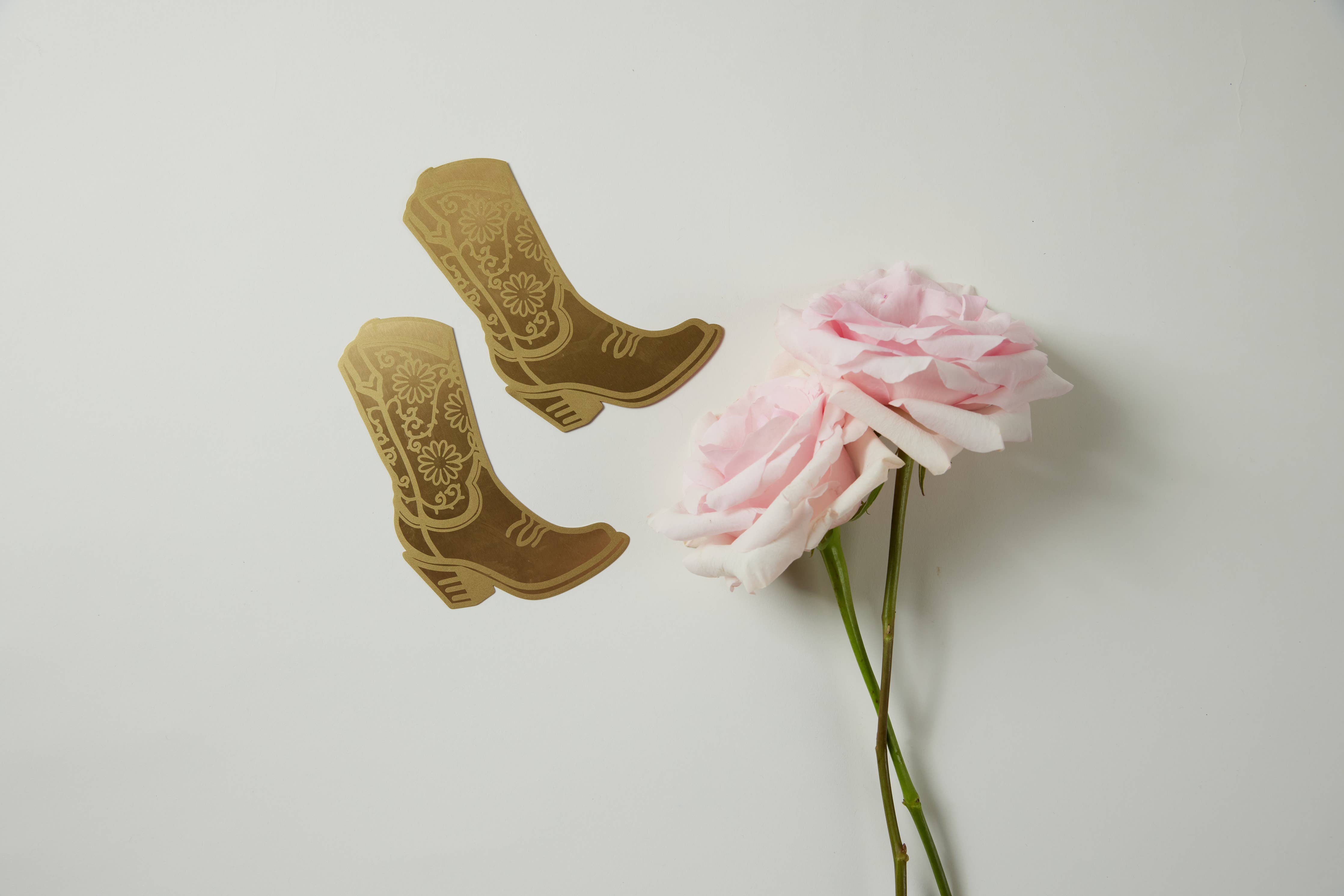 Cowgirl Boot Metal Bookmark