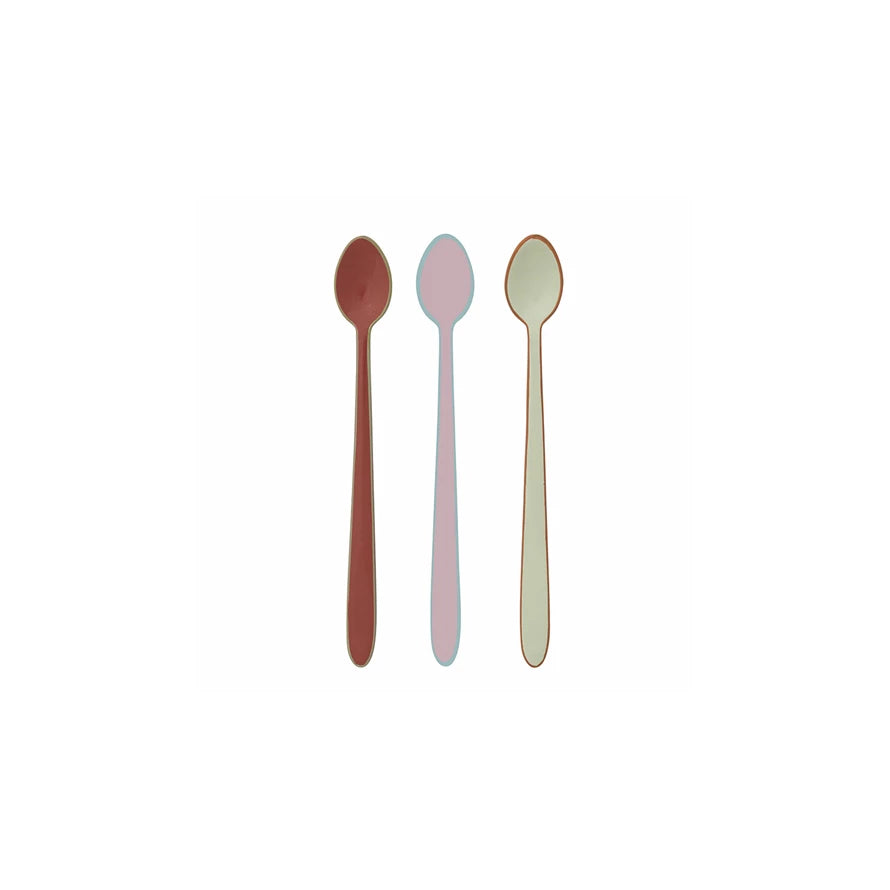 Colorblock Enamel Cocktail Spoon