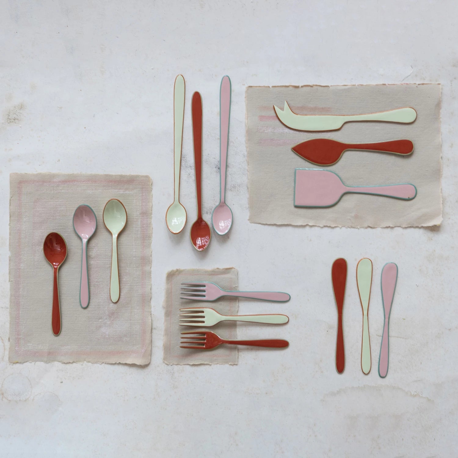 Color Block Cheese Knife Set