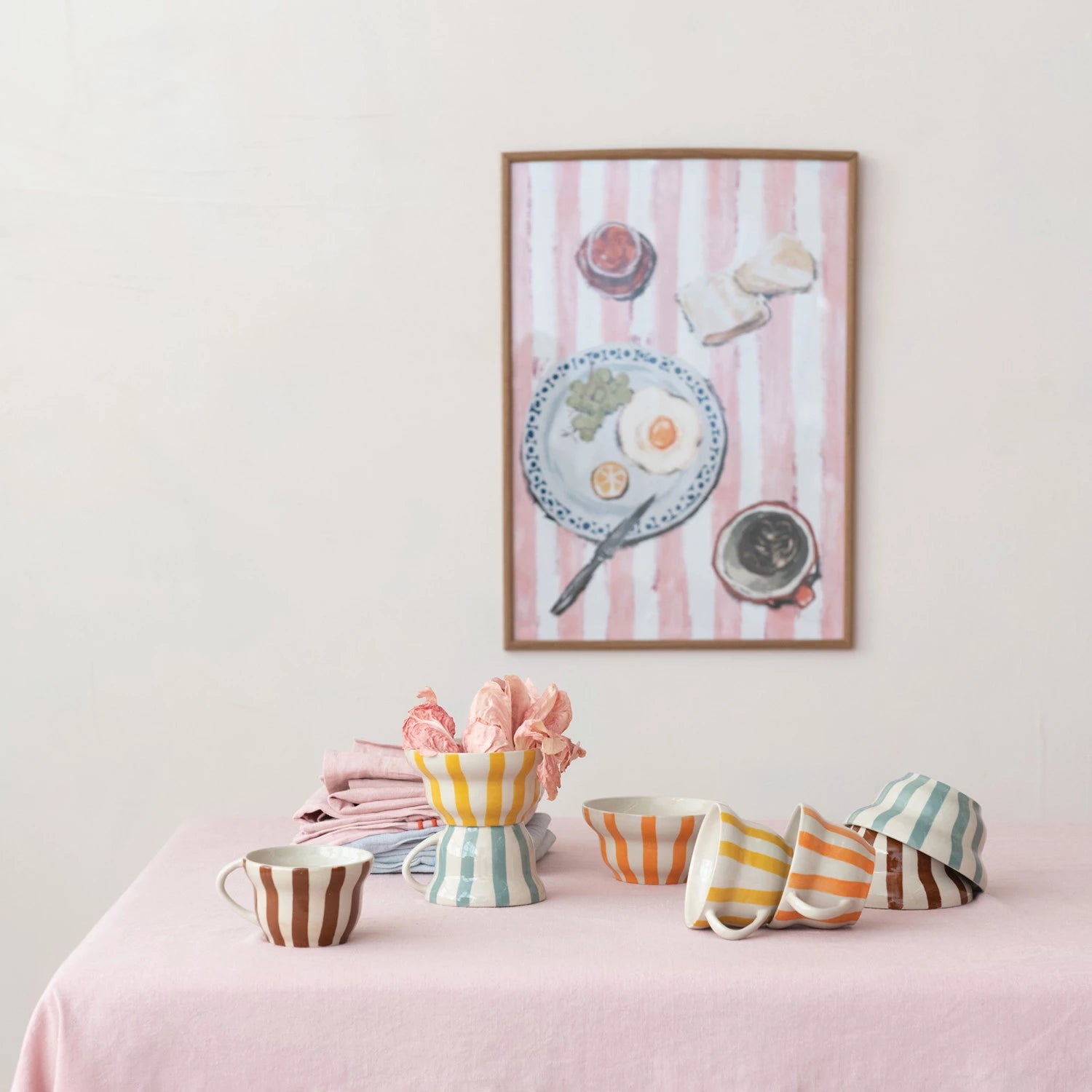 Striped Stoneware Bowl