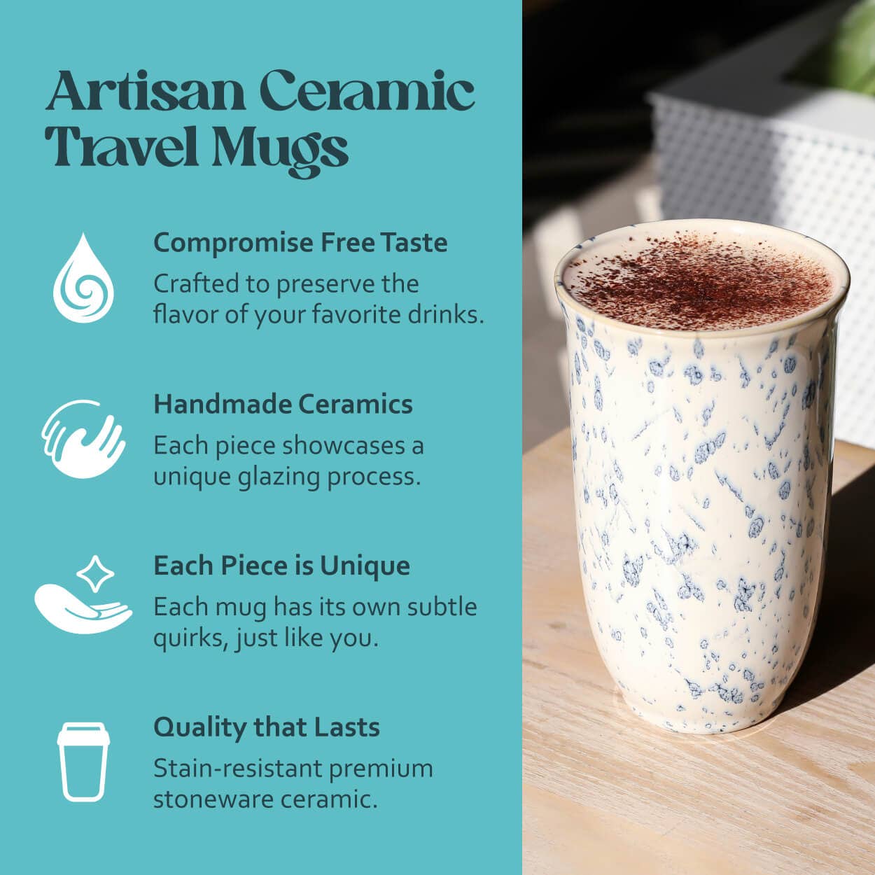 Orchid Ceramic Travel Mug – 16 oz