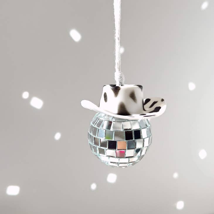 Cowboy Disco Ball Ornament