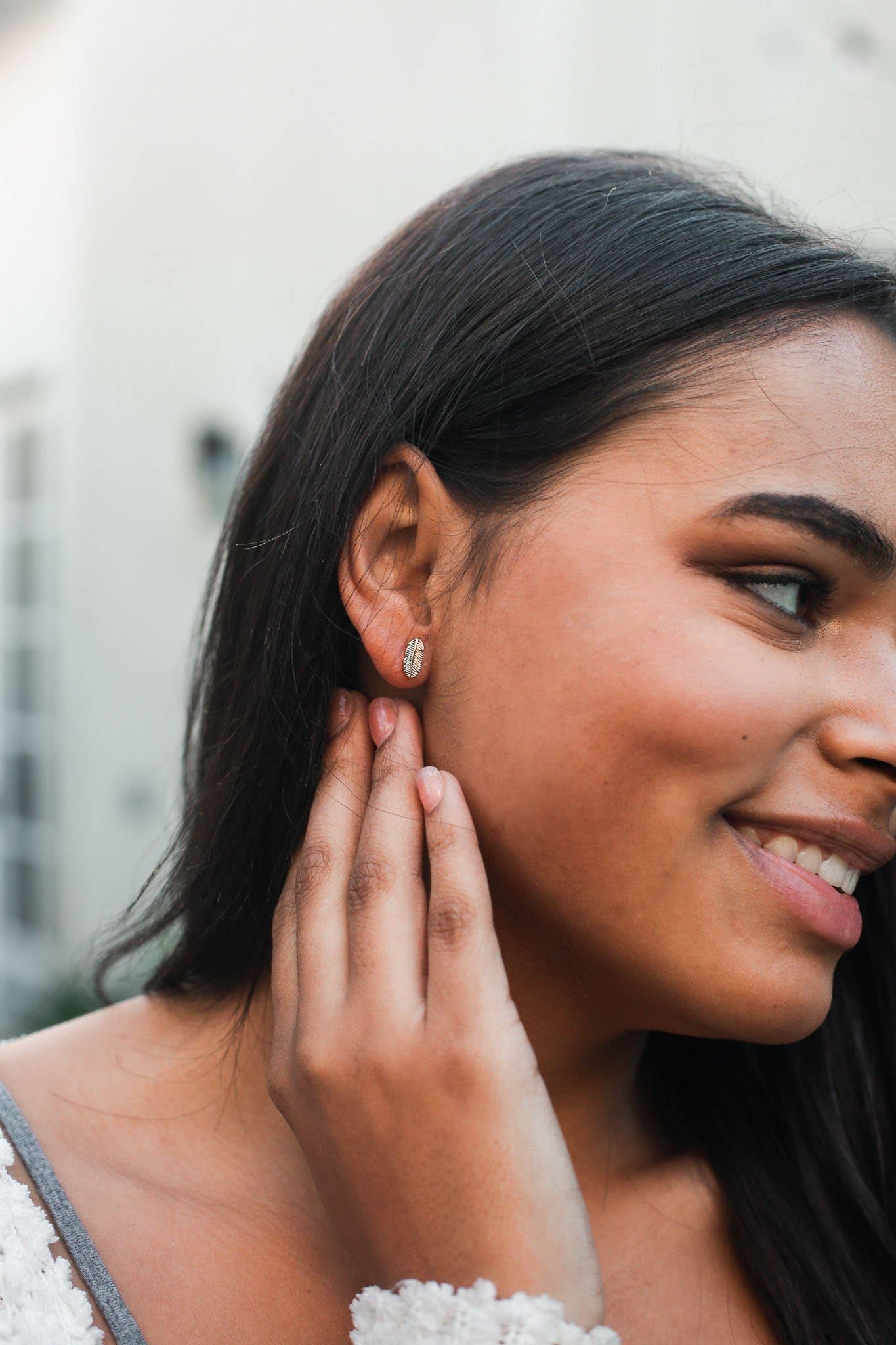Natural Beauty New Moon Gold Earrings