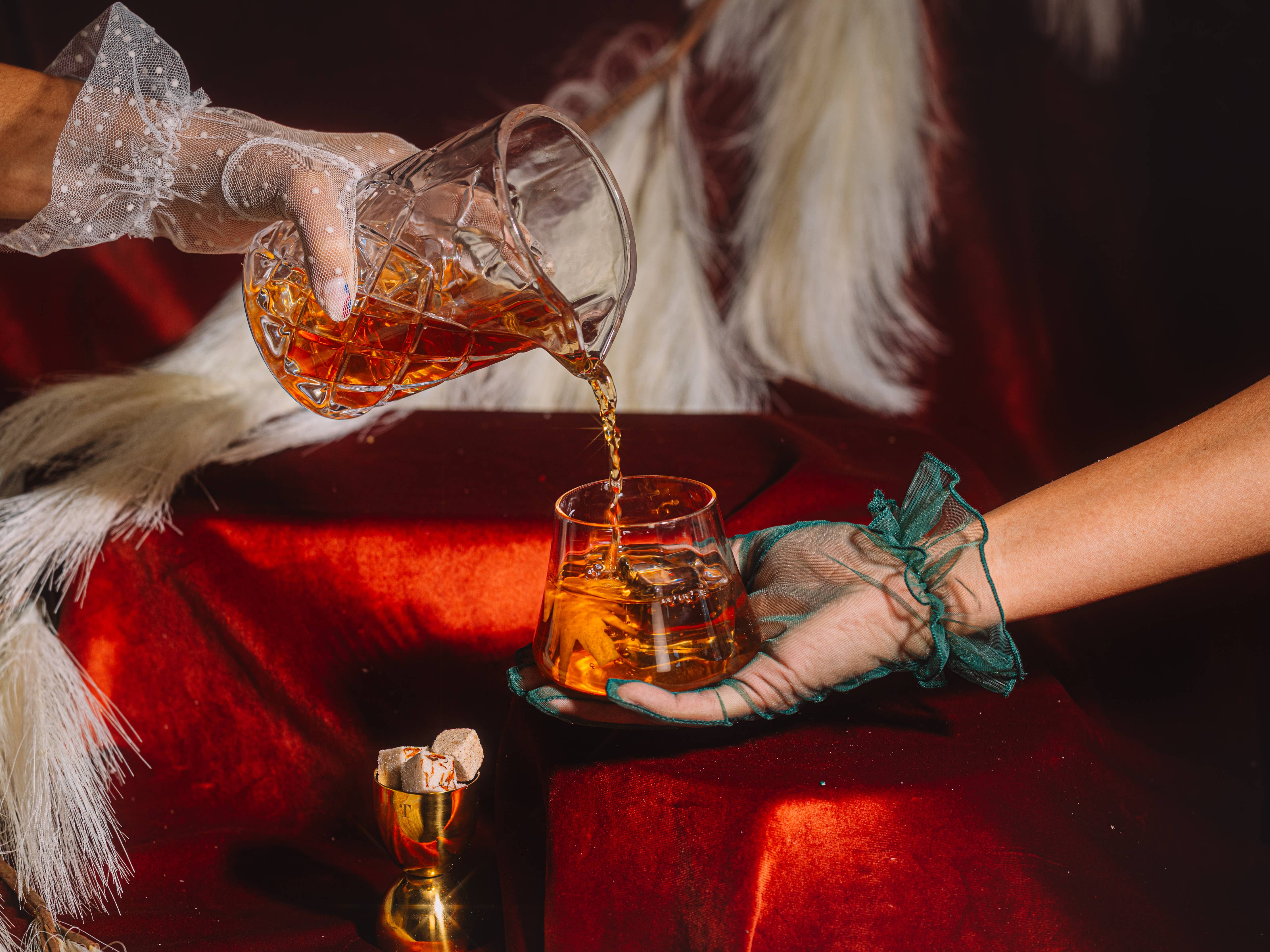 Holiday Bourbon Old Fashioned Mixer Cube Trio