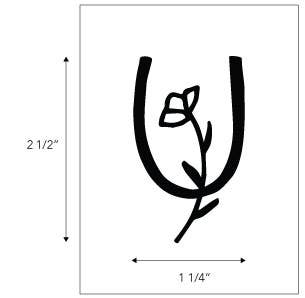 Horseshoe + Flower Temporary Tattoo