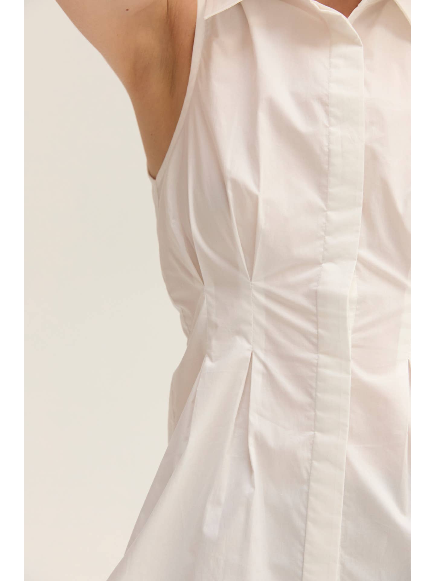 Jay Poplin Pleated Top