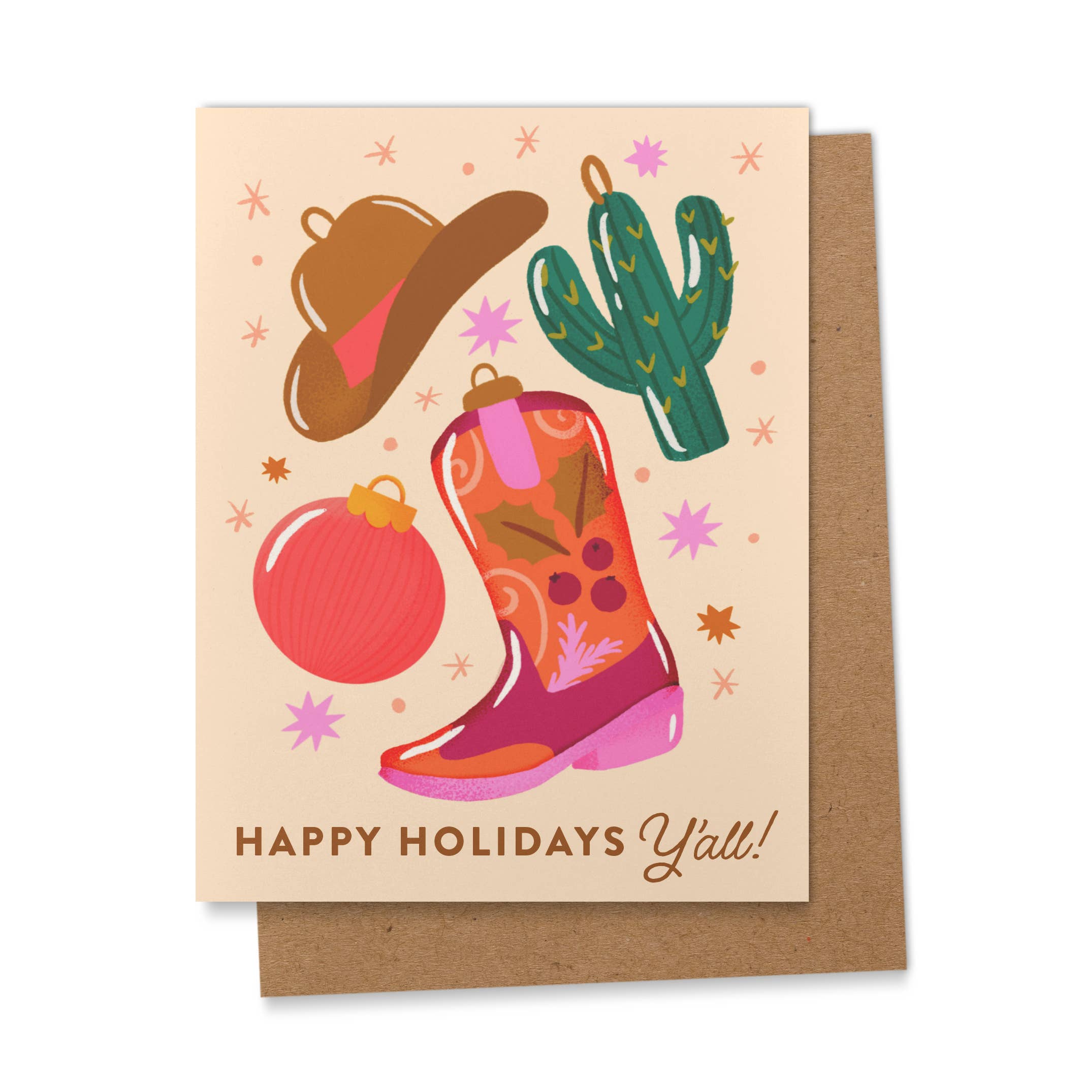 Happy Holidays Y'all Christmas Greeting Card
