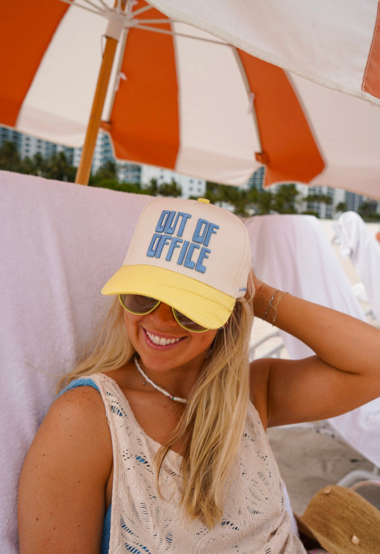 Out of Office Trucker Hat - Butter Yellow