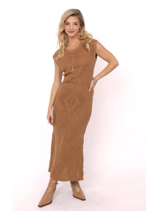 Wandering Intricate Knit Dress