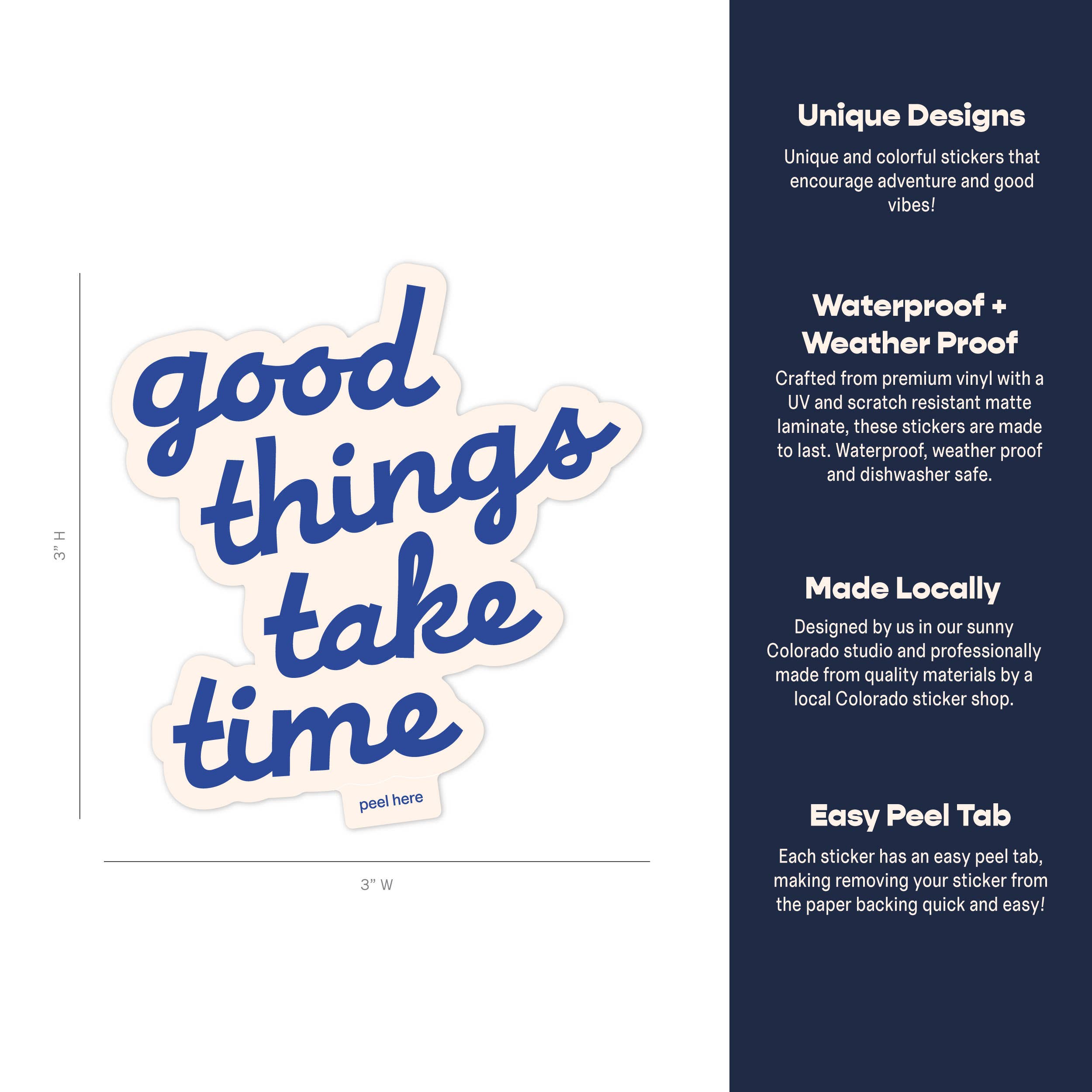 Good Things Take Time Sticker