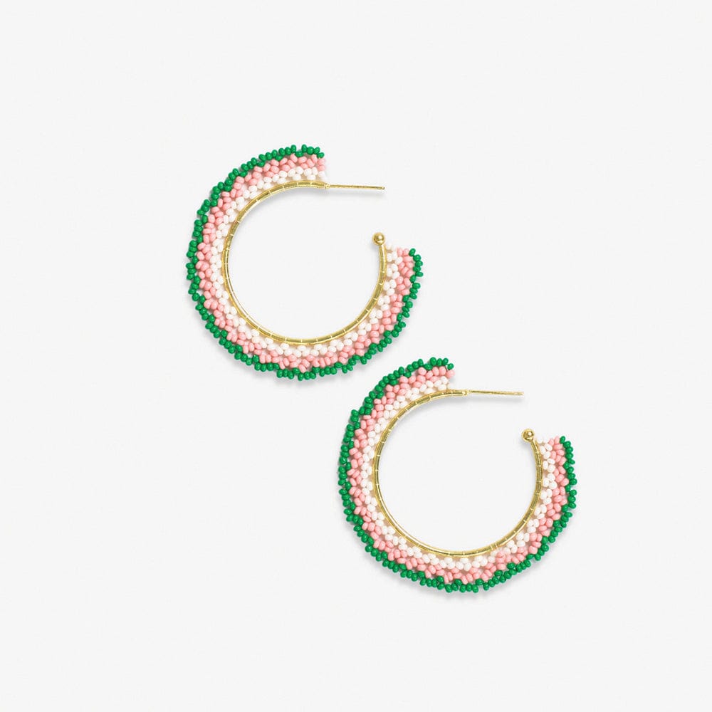 Eve Ombre Beaded Hoop Earrings