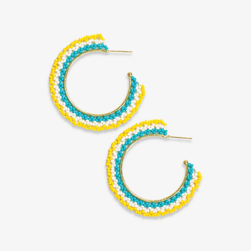 Eve Ombre Beaded Hoop Earrings