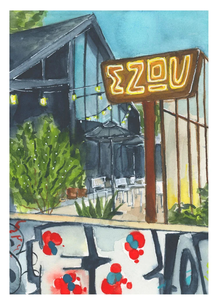 Coloring ATX Postcard