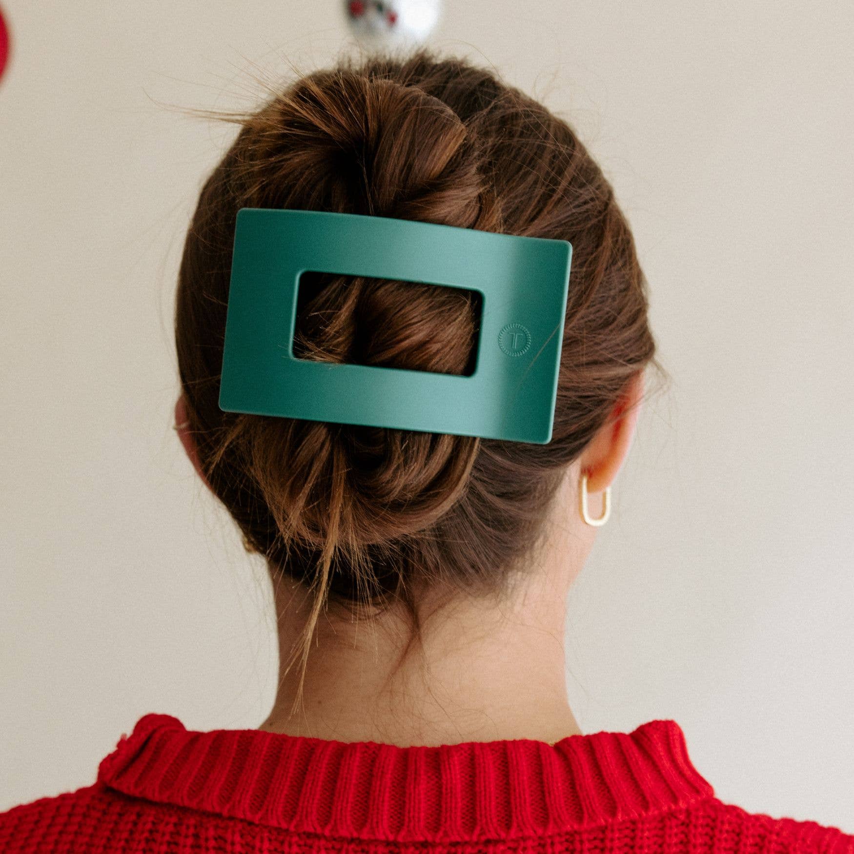 Fir Real Flat Rectangle Hair Clip
