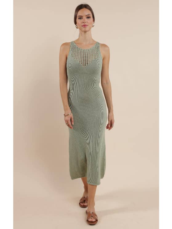 The Breeze Open Knit Sweater Dress
