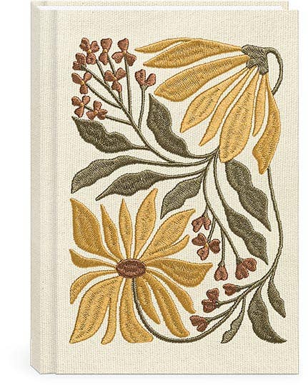 Sunflower Flower Market Embroidered Journal