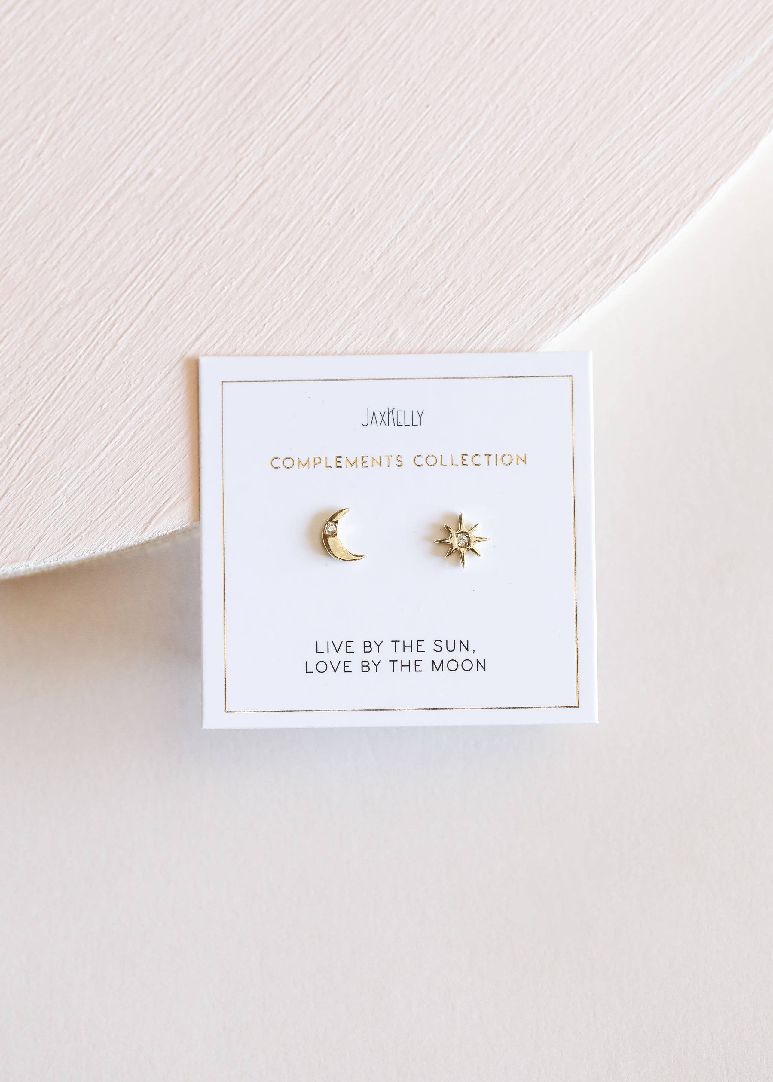 Sun & Moon Complements Gold Earrings