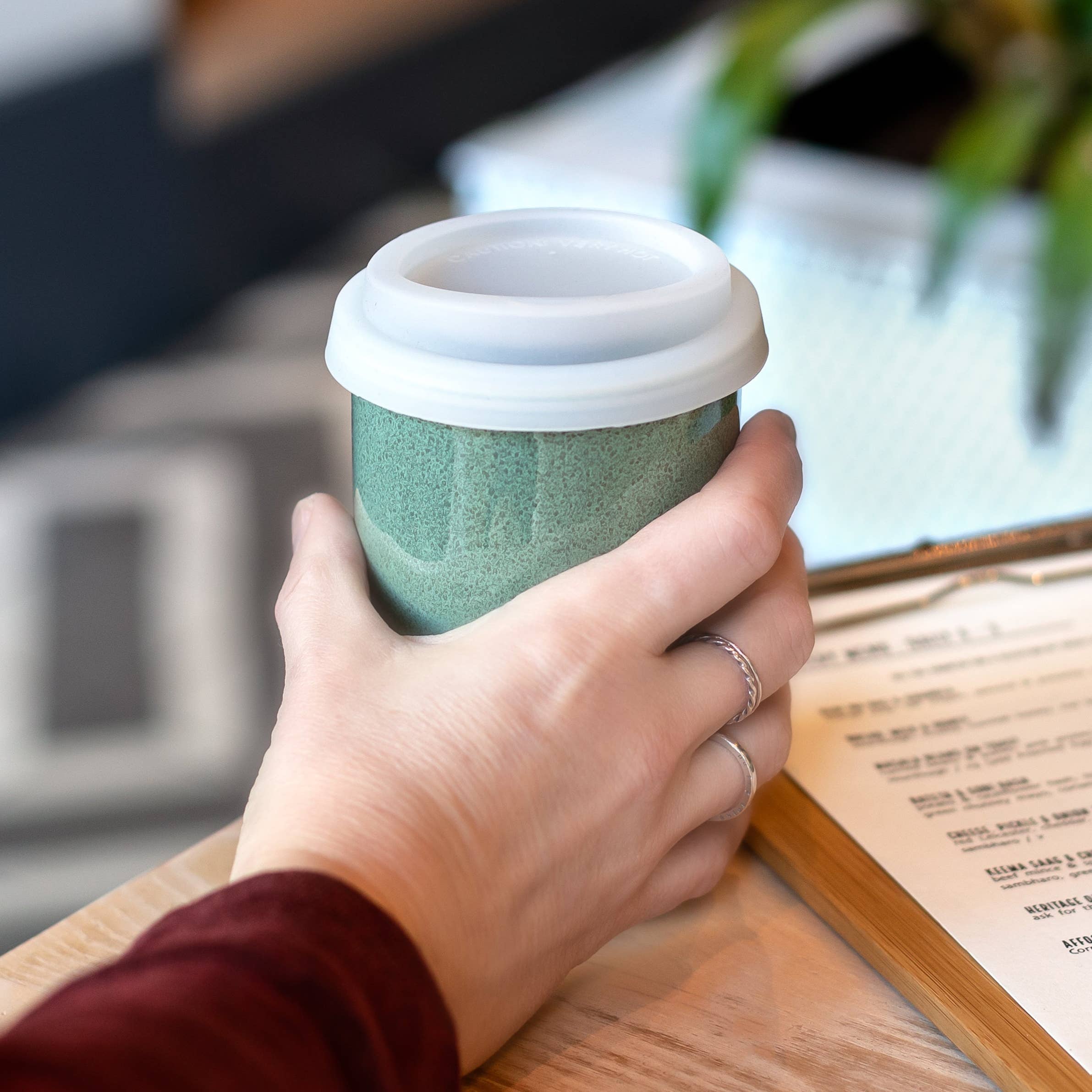 Emerald Ceramic Travel Mug – 12 oz