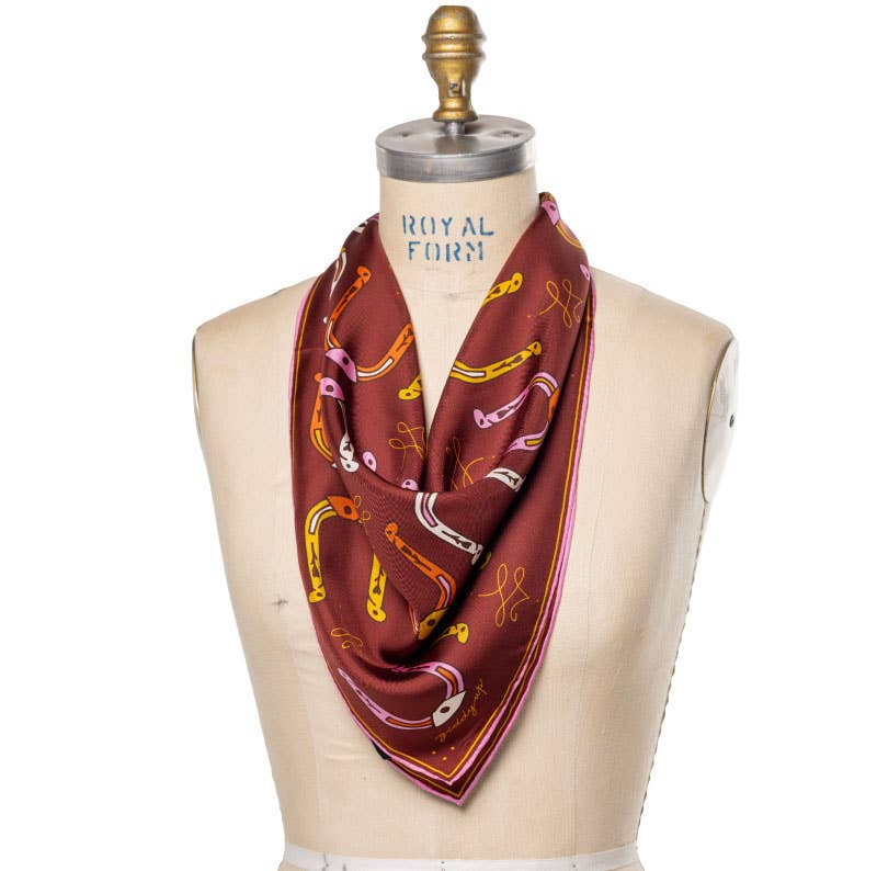 Big Horseshoe Silk Scarf