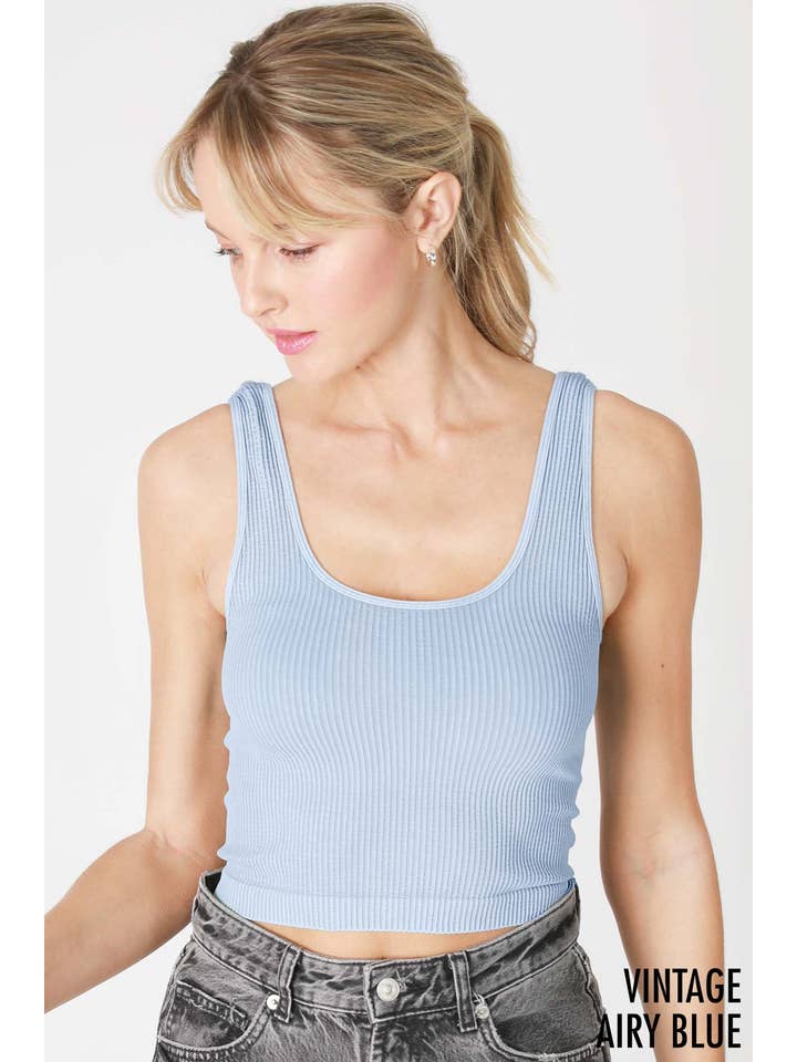 Vintage Reversible Crop Top