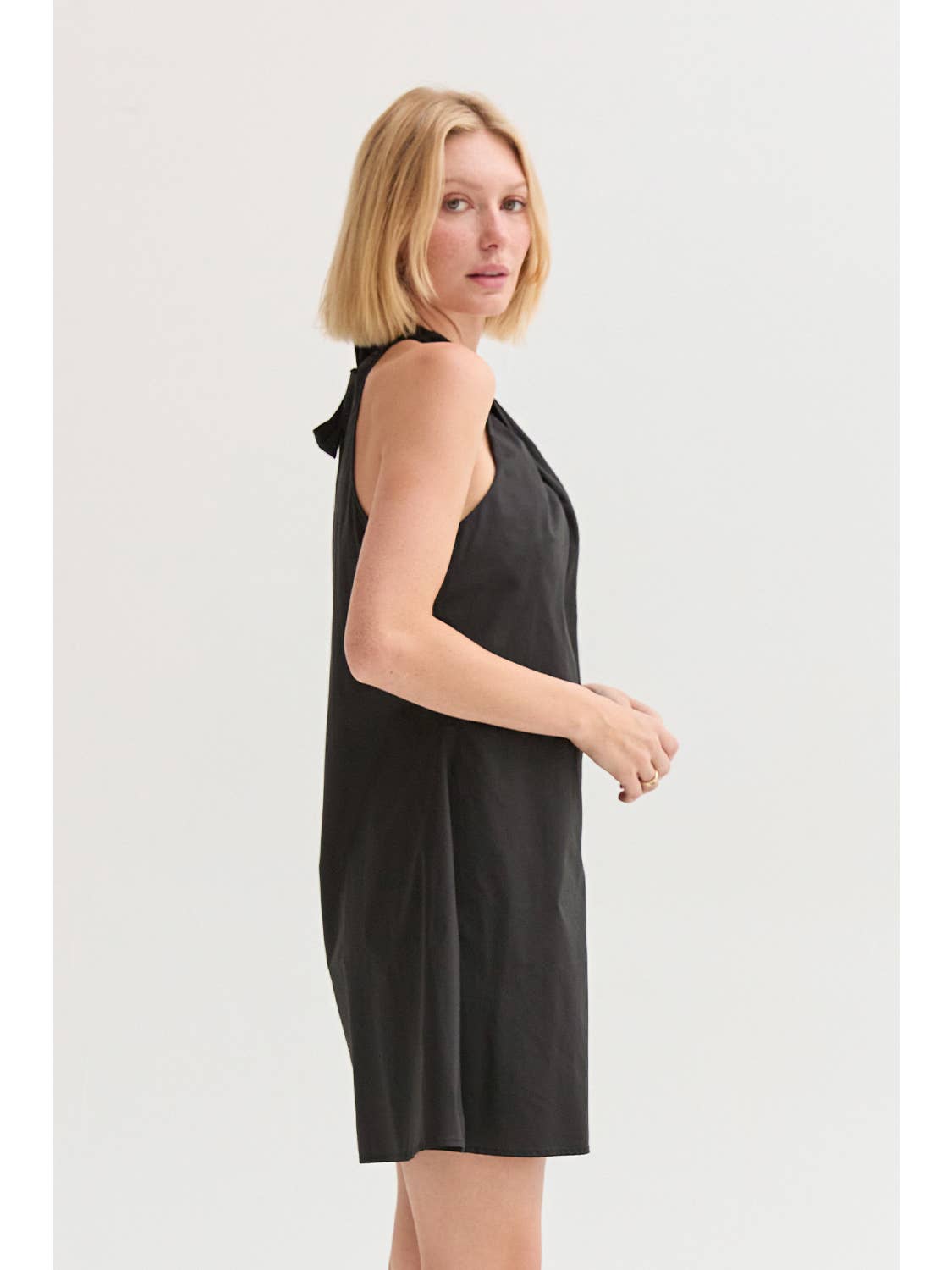 Chloe Poplin Halter Mini Dress